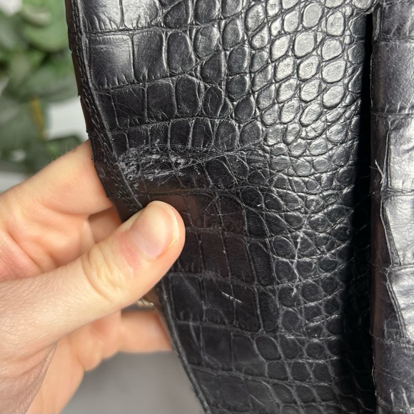 Stuart Weitzman Croc Embossed Equine Boot - Picture 5 of 8